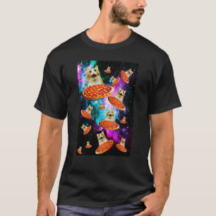 Weltraum-Pizza-Katzen-Astronaut-Kätzchen-Sarkasmus T-Shirt