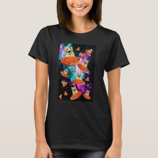Weltraum-Pizza-Katzen-Astronaut-Kätzchen-Sarkasmus T-Shirt