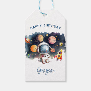 Weltraum-Planeten Alles Gute zum Geburtstag Geschenkanhänger