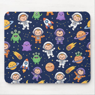 Weltraum-Raketen-Mauspads – Süßes Alien-Muster Mousepad