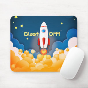 Weltraum-Raketen-Schiff Personalisiert Mousepad