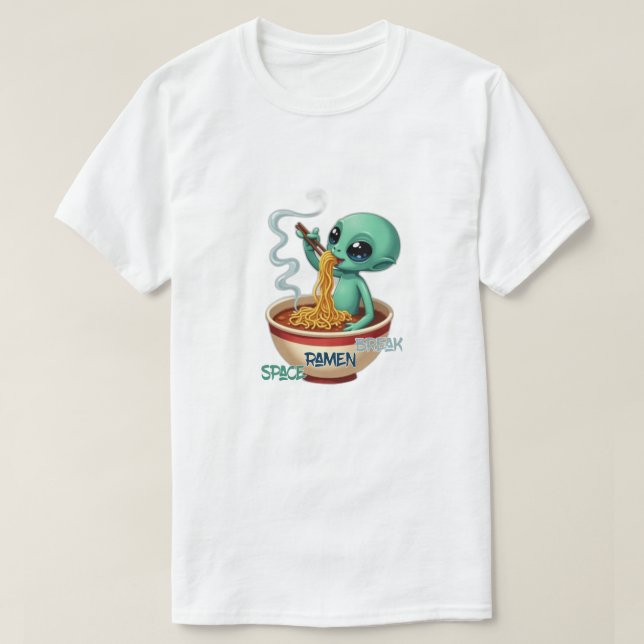 Weltraum-Ramen-Pause T-Shirt (Design vorne)