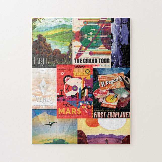 Weltraum-Reiseplakat Puzzle (Vertikal)