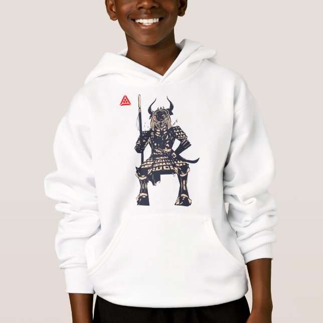 Weltraum-Samurai-Krieger Hoodie (Vorderseite)