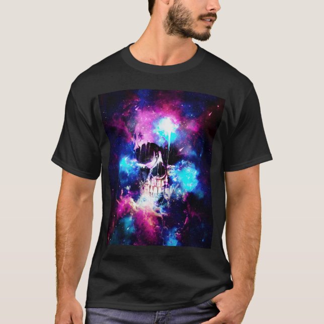 Weltraum Schädel T-Shirt (Vorderseite)