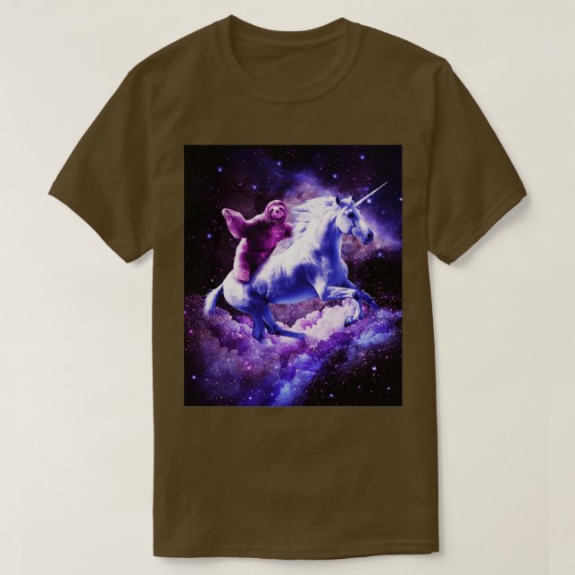 Weltraum-Schlucht auf Einhorn T-Shirt (Design vorne)