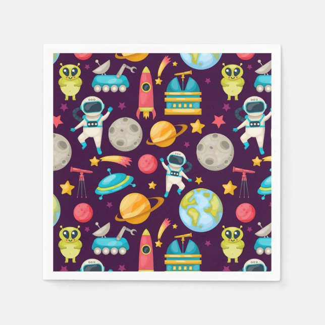 Weltraum Serviette (Vorderseite)