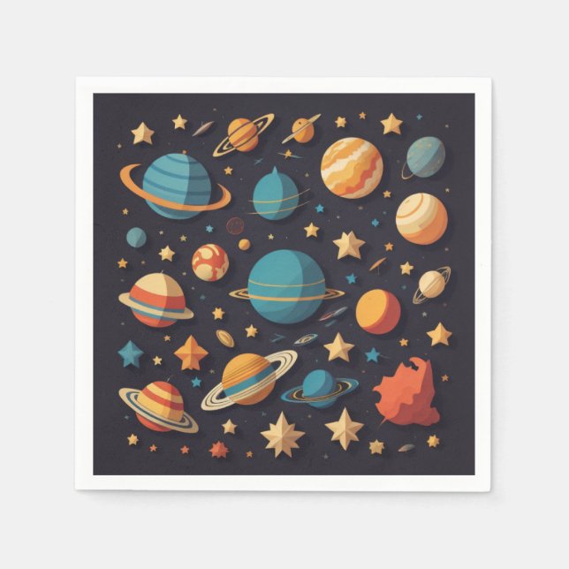 Weltraum Serviette (Vorderseite)