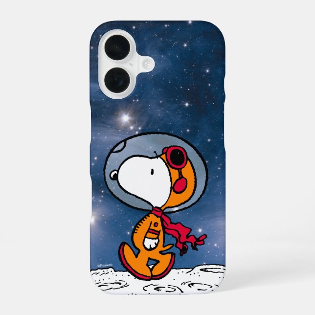 Weltraum | Snoopy Astronaut iPhone 16 Hülle (Rückseite)
