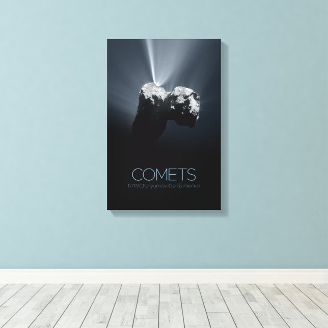 Weltraum, Sonnensystem, Kosmos, Kometen, 67P Leinwanddruck (Insitu (Holzboden))