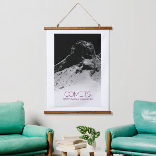 Weltraum, Sonnensystem, Kosmos, Kometen, 67P Wandteppich Mit Holzrahmen