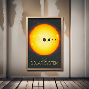Weltraum, Sonnensystem, Sonne und Planeten Fotodruck