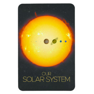 Weltraum, Sonnensystem, Sonne und Planeten Magnet