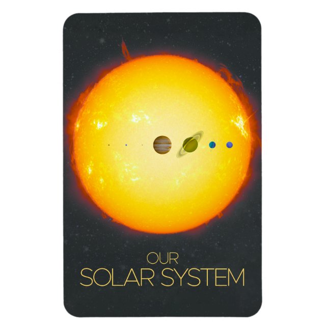 Weltraum, Sonnensystem, Sonne und Planeten Magnet (Vertikal)