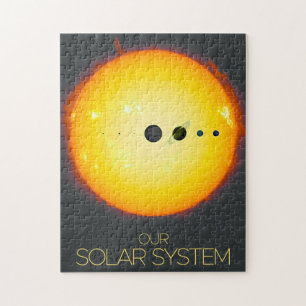 Weltraum, Sonnensystem, Sonne und Planeten Puzzle
