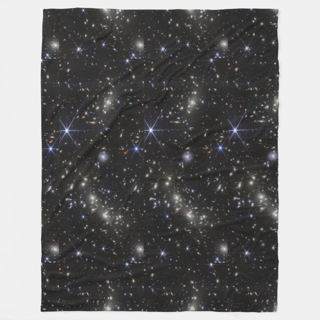 Weltraum Sterne Galaxien Sonnensystem Fleecedecke (Vorderseite)