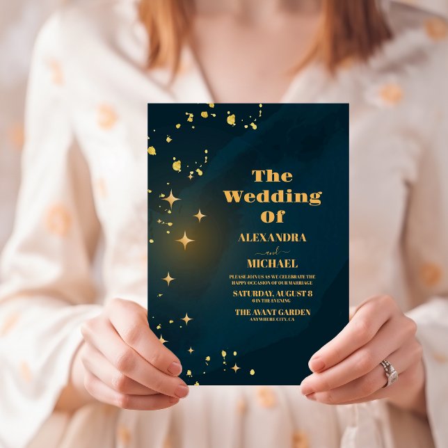 Weltraum Sternenuniversum Aquamarine Galaxie Hochz Einladung (Von Creator hochgeladen)