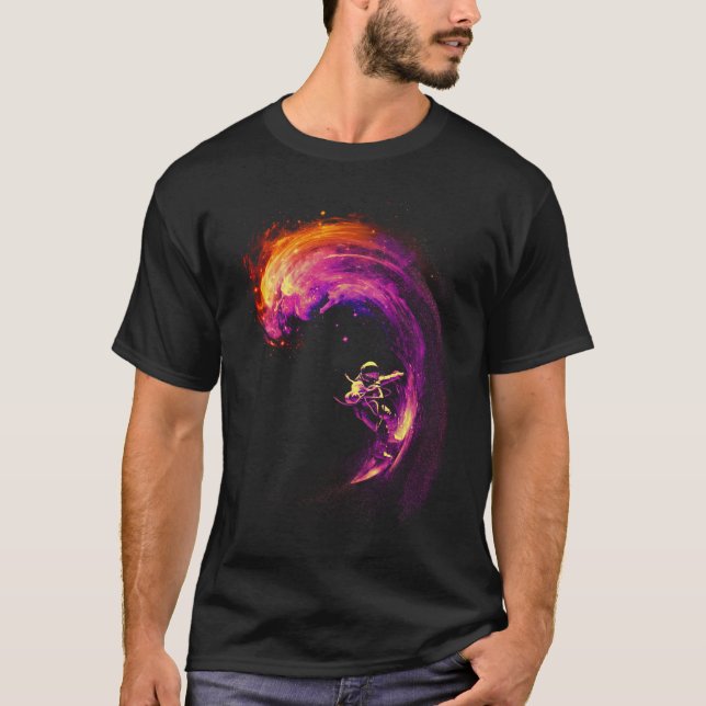 Weltraum-Surfen T-Shirt (Vorderseite)