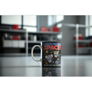 Weltraum-Themen Geschenke mit süßen kawaii Tieren Kaffeetasse