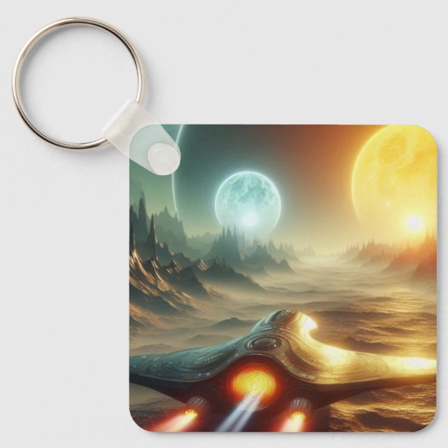 Weltraum über Ailen Schlüsselanhänger (Vorderseite)