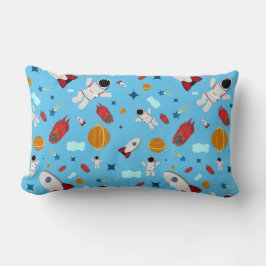 Weltraum- und Astronautenmuster des Kindes Lendenkissen
