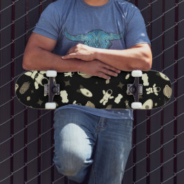Weltraum- und Astronautenmuster des Kindes Skateboard