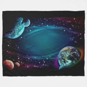Weltraum und Planeten Fleecedecke