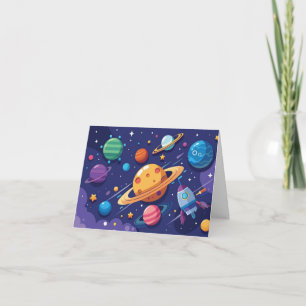 Weltraum- und Planetenthema Karte