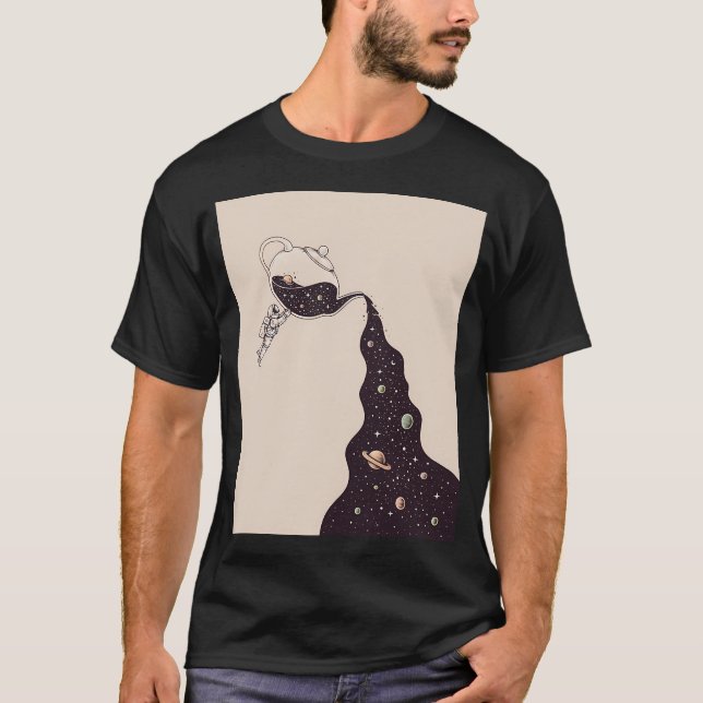 Weltraum und Teestunde T-Shirt (Vorderseite)