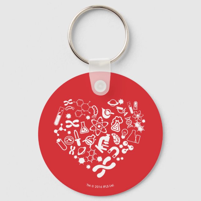 Weltraum und Wissenschaftsherz Schlüsselanhänger (Vorderseite)