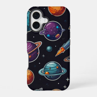 Weltraum-Vibes Weltraum-iPhone-16-Hülle – Planeten iPhone 16 Hülle