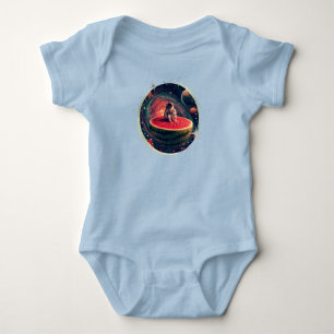 Weltraum Wassermelone Astronaut Baby Strampler