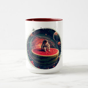Weltraum Wassermelone Astronaut Tasse