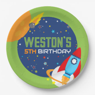 Weltraum zum Geburtstag aus diesem World Paper-Tel Pappteller