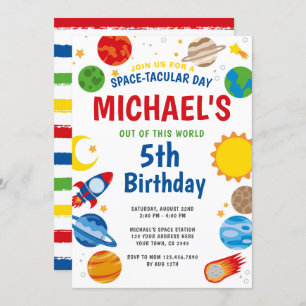 Weltraum zum Geburtstag Einladung