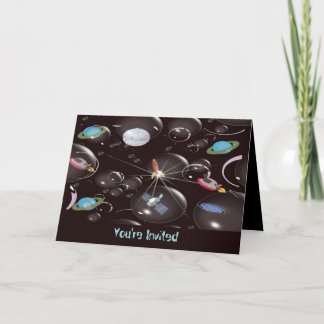 Weltraum zum Geburtstag Einladung