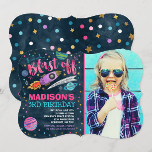 Weltraum zum Geburtstag Einladung Weltraum Party