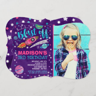 Weltraum zum Geburtstag Einladung Weltraum Party