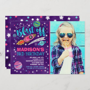 Weltraum zum Geburtstag Einladung Weltraum Party