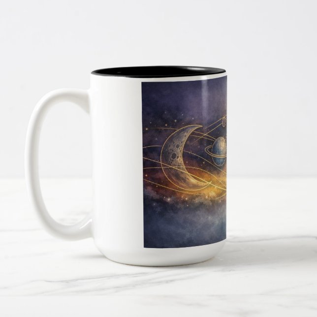 Weltraum Zweifarbige Tasse (Links)