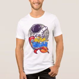 Weltraumabenteuer - Astronaut & Rocket Cartoon Tri-Blend Shirt