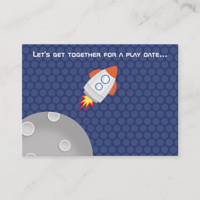 Weltraumabenteuer Dieses Raumschiff-Design ist aus Telefonnummerkarte (Vorderseite)