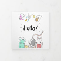 Weltraumabenteuer Einladung zum Geburtstag - Flach