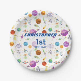 Weltraumabenteuer Geburtstag Pappteller