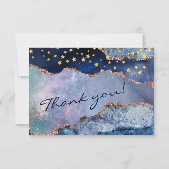 Weltraumabenteuer in der Galaxie - Danke Karte (Vorderseite)