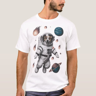 Weltraumabenteuer mit einem Hund-Astronauten T-Shirt