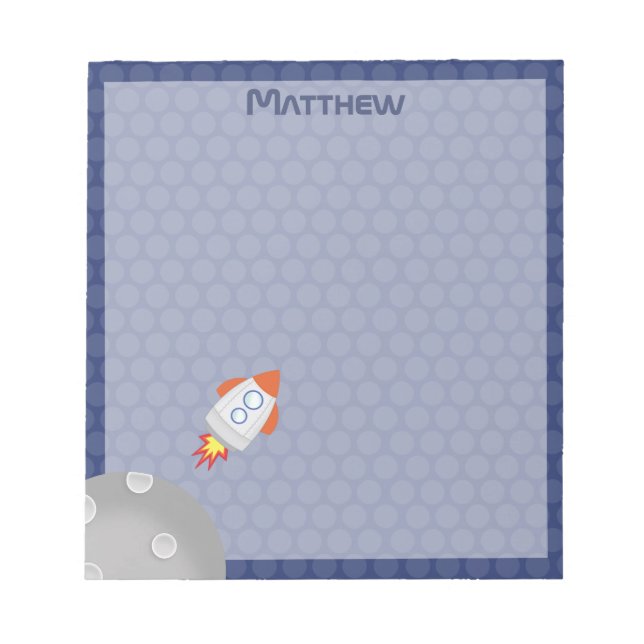 Weltraumabenteuer Notizblock (Vorderseite)