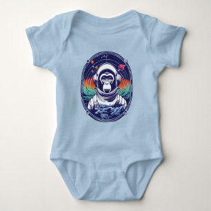 Weltraumaffe Astronaut Baby Strampler