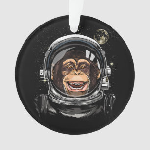 Weltraumaffe Astronaut Wildtierschaum Ornament