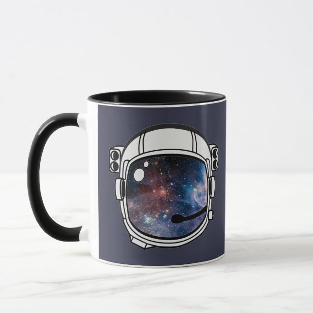 Weltraumamonaut Helmet Zwei-Tone-Tasse Tasse (Links)